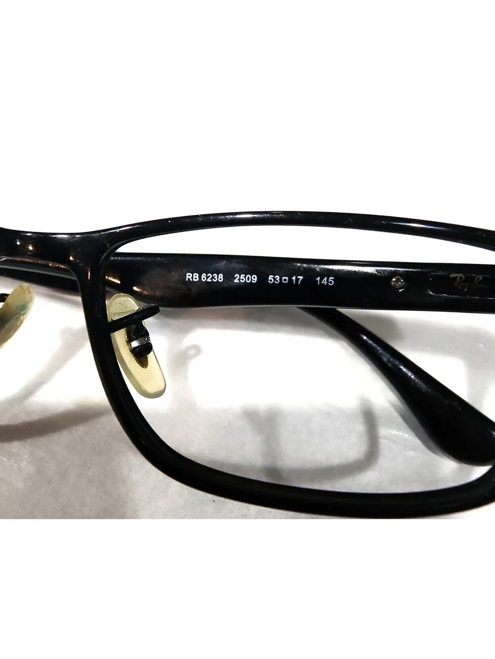 Ray Ban RB6238 2509 Black Metal Rectangle Eyeglasses 53-17 145 SA